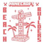 Boy's Minecraft Beach Builders Monocolor T-Shirt - White - Small