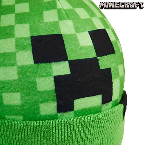 Minecraft Creeper Beanie and Gloves Set for Kids