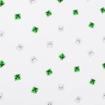 Minecraft Official Single Fitted Sheet | Grids Design | Designed for Single Bed | Soft Polyester with Elastic Edge | Perfect for Nursery | Green and White
