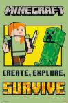 Trends International Minecraft - Create, Explore, Survive Wall Poster, 19L x 13W, Premium Unframed Version