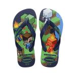 Kids' Minecraft Top Flip Flops Navy Blue