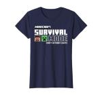 Minecraft Survival Mode Craft Without Limits T-Shirt, Women, Navy Blue, X-Large
