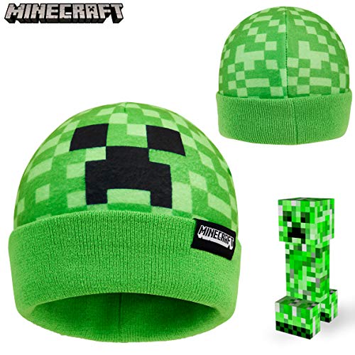 Minecraft Creeper Beanie and Gloves Set for Kids
