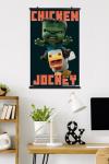 A Minecraft Movie - Chicken Jockey Wall Poster, 34L" x 22.4W", Premium Poster & Clip Bundle
