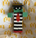 MCDONALD’S MINECRAFT MOVIE ADULT MEAL TOY ZOMBIE HAMBURGLAR & UNUSED CODE CARD