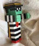 MCDONALD’S MINECRAFT MOVIE ADULT MEAL TOY ZOMBIE HAMBURGLAR & UNUSED CODE CARD