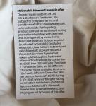 MCDONALD’S MINECRAFT MOVIE ADULT MEAL TOY ZOMBIE HAMBURGLAR & UNUSED CODE CARD
