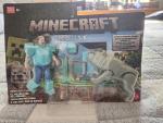 Minecraft Movie Man’s Best Wolf – Steve & Wolf 4" Figures – New