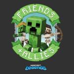 Men's Minecraft Friends and Allies Creeper T-Shirt - Dark Heather - 2X Large