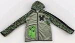Minecraft Boys Active Zip Up Hoodie Matte Green Size XL 14/16 NEW