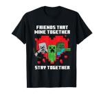 Minecraft Friends That Mine Together Valentine T-Shirt