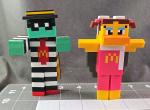 McDonalds Minecraft Happy Meal Toys ZOMBIE HAMBURGLAR and BIRDIE set of 2