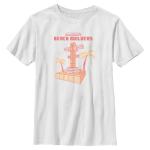 Boy's Minecraft Beach Builders Tower T-Shirt - White - X Large