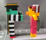 McDonalds Minecraft Happy Meal Toys ZOMBIE HAMBURGLAR and BIRDIE set of 2