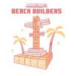 Boy's Minecraft Beach Builders Tower T-Shirt - White - X Large