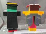McDonalds Minecraft Happy Meal Toys ZOMBIE HAMBURGLAR and BIRDIE set of 2