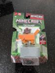 Minecraft Redstone Charged Fox 3.25" Figures with Building Piece - Brand New