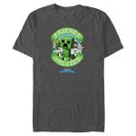 Men's Minecraft Friends and Allies Creeper T-Shirt - Dark Heather - 3X Large
