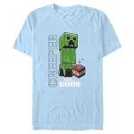 Men's Minecraft Creeper SS… Boom T-Shirt - Light Blue - 3X Large