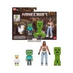 A Minecraft Movie Garrett Creeper Zombie & Chicken Action Figure 4-Pack