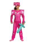 Disguise Girls' Minecraft Classic Child Costume – Pink Armor Edition