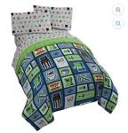 Minecraft Monster Hunters Video Games Blue 5 Piece Queen Size Comforter Set NEW