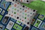 Minecraft Monster Hunters Video Games Blue 5 Piece Queen Size Comforter Set NEW