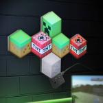 Minecraft Smart Wall Lights, 6 LED RGB Panels with Creeper, TNT and Grass Blocks
