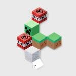 Minecraft Smart Wall Lights, 6 LED RGB Panels with Creeper, TNT and Grass Blocks