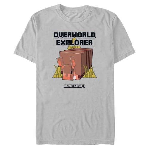 Men's Minecraft Overworld Explorer T-Shirt - Ice Grey - Large