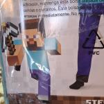 Minecraft Steve Boys Costume with Mask Size M 7-8 Blue Brown Purple