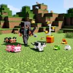 Minecraft Steve Netherite Armor Action Figure 15th Anniversary NEW