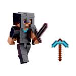 Minecraft Steve Netherite Armor Action Figure 15th Anniversary NEW