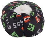 Minecraft Creeper Sock Slippers for Kids, Medium