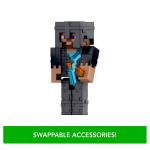 Minecraft Steve Netherite Armor Action Figure 15th Anniversary NEW