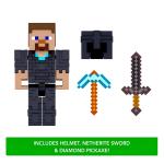 Minecraft Steve Netherite Armor Action Figure 15th Anniversary NEW