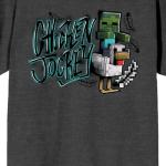 Minecraft Chicken Jockey Men's Crew Neck Short Sleeve T-Shirt-XL Charcoal Heather