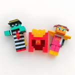McDonalds Minecraft Zombie Hamburglar- Toys Unused CODES Cards, Birdie, Fries