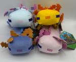 NEW 7” Minecraft Axolotl Plush Toy Factory *Complete Set*