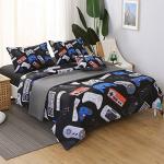 JQinHome Full Gamer Comforter Set for Boys,6 Piece Bed in A Bag 3D Video Game Bedding -All Season Soft Microfiber Down Alternative Comforter Gamer Bedding Sets for Kids(Gamepad Collection)