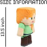 Pixel-Style Game Basic Plush Character Soft Toy, Video Game-Inspired Collectible Plushies Gifts for Kids & Fans (Alex)