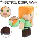 Pixel-Style Game Basic Plush Character Soft Toy, Video Game-Inspired Collectible Plushies Gifts for Kids & Fans (Alex)