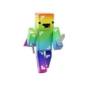 Derpy Rainbow Guy Minecraft Action Figure
