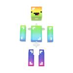 Derpy Rainbow Guy Minecraft Action Figure
