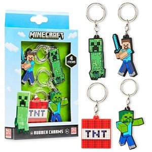 Minecraft Creeper Bracelet and Keychain Set