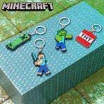 Minecraft Creeper Bracelet and Keychain Set