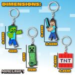 Minecraft Creeper Bracelet and Keychain Set