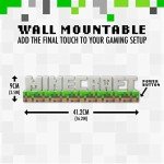 Paladone Minecraft Logo Light - Battery or USB Operated - 2 Light Modes - Officially Licensed Merchandise,White/Brown/Green