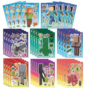 Minecraft Kids Stickers Set - 16 Fun Sheets