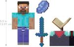 Minecraft Steve Diamond Level Action Figure with Accessories